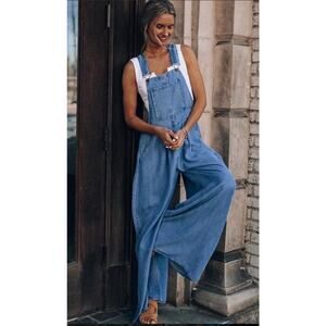 Wide Leg Boho Paisley Mindy Mae’s Market Size XL Overalls/Jumpsuit Retail $109